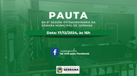 8ª Sessão Extraordinária, 17/12/2024 às 16h